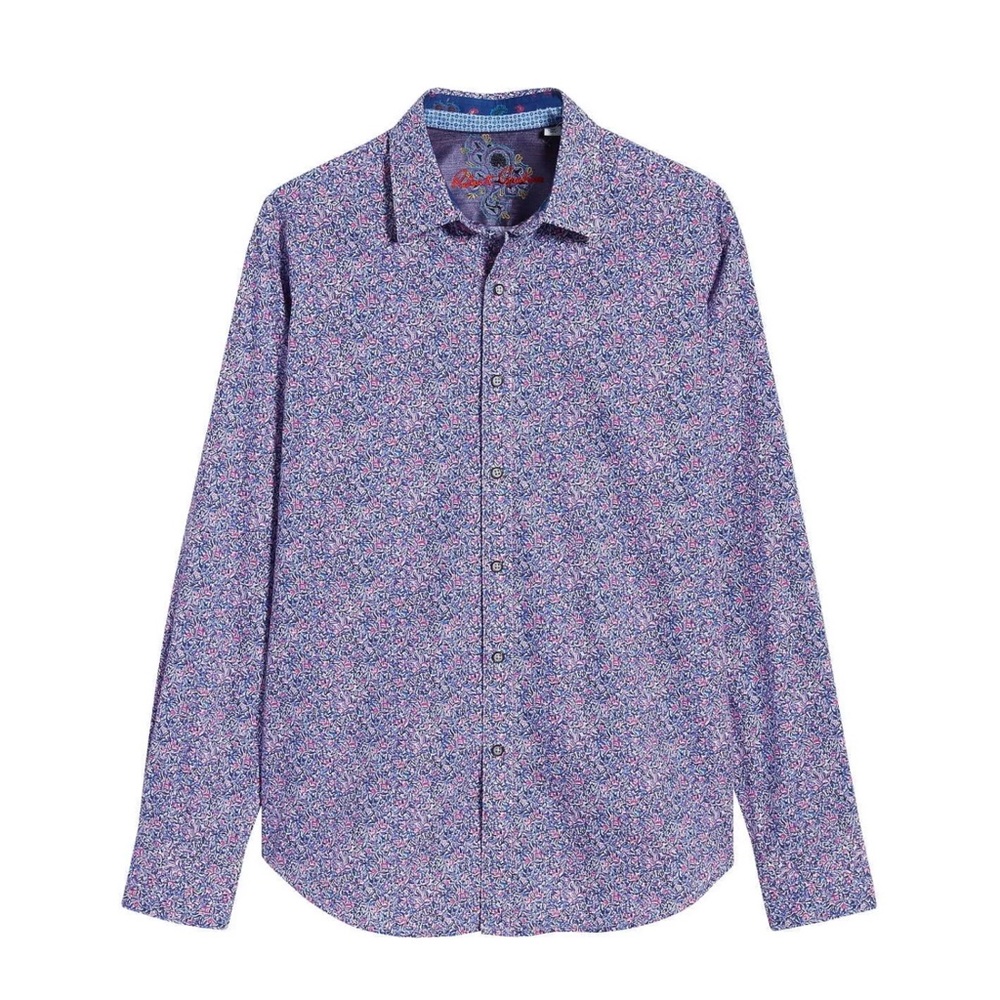 Robert Graham 'Precision' Mens Variegated Button Down Shirt - Picture 6 of 13